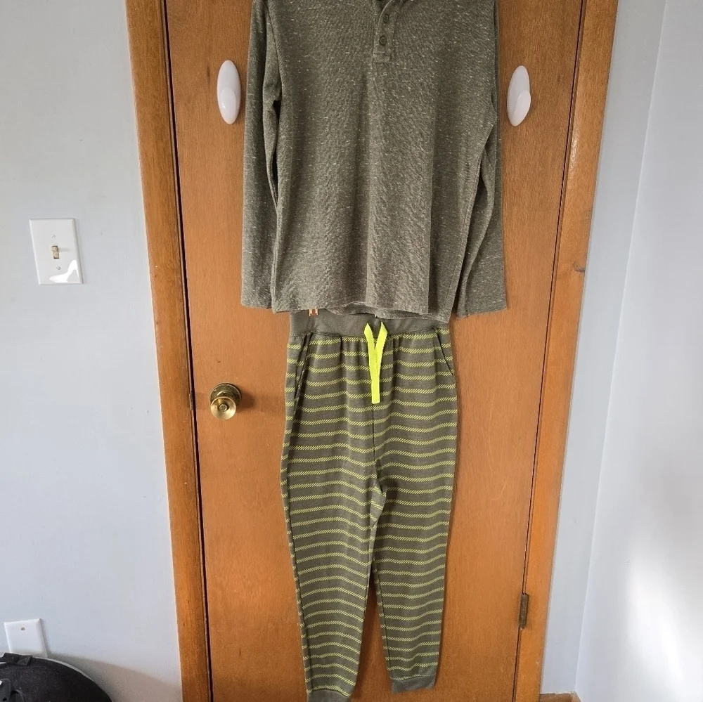 Green Striped Lounge Set